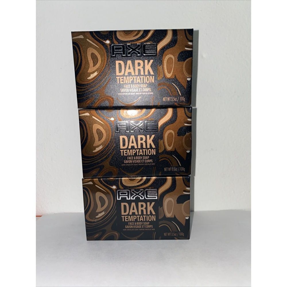 Lot Of 3 Bars AXE Dark Temptation Face & Body Soap - 3.5 OZ Each